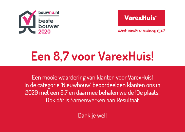 VarexHuis uitgeroepen tot 1 van de 10 beste bouwers van 2020
